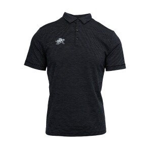 Black, Aggie Bull, Dotted, Men's, Polo